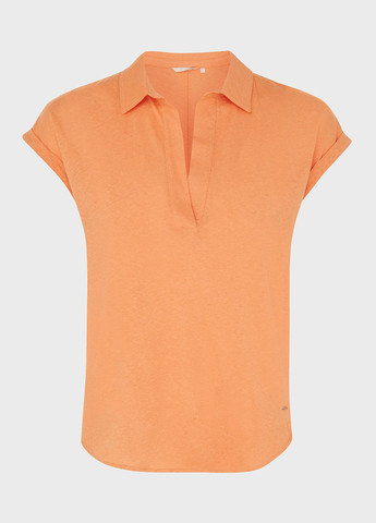 Женская оранжевая футболка поло Mexx однотонная