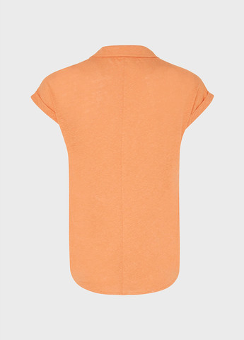 Оранжевая женская футболка-поло Mexx однотонная