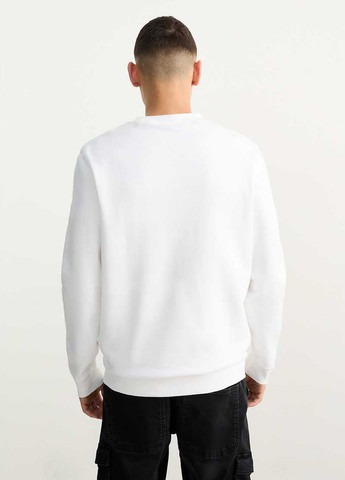 Белый свитшот C&A однотонный без декора (307510948)