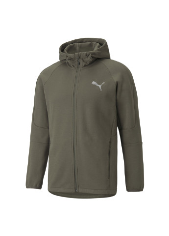 Зеленая демисезонная толстовка evostripe full-zip men's hoodie Puma