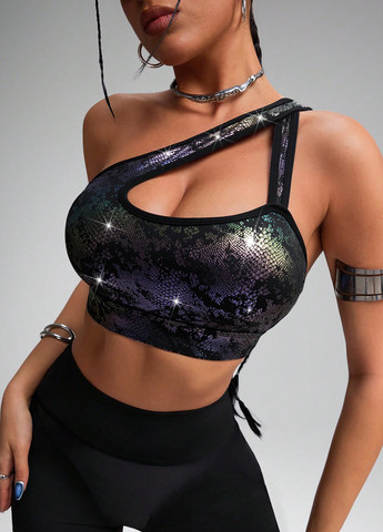 Чёрный топ бюстгальтер SHEIN без косточек полиэстер, трикотаж