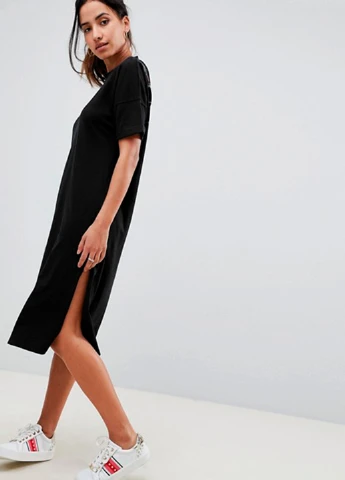 Черное кэжуал платье Asos однотонное