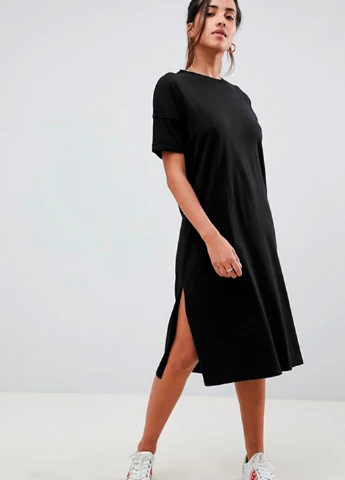 Черное кэжуал платье Asos однотонное