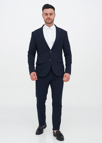 Темно-синій демісезонний костюм (піджак, штани) брючний Trend Collection