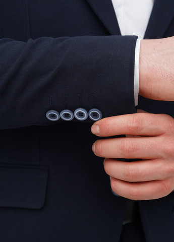 Темно-синій демісезонний костюм (піджак, штани) брючний Trend Collection