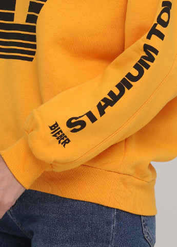 Свитшот H&M - Прямой крой надпись желтый кэжуал трикотаж, хлопок - (237272044)