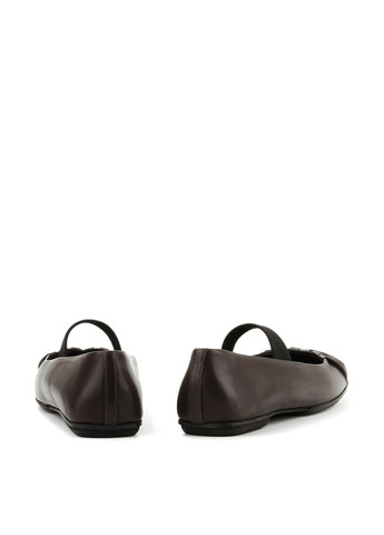 Жіночі балетки Le'BERDES | коричневі однотонні без декору натуральна шкіра (294097586)