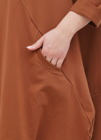 Коричневое кэжуал платье баллон Italy Moda однотонное