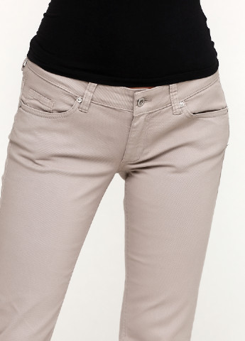 Бежевые джинсовые демисезонные прямые брюки Liu Jo