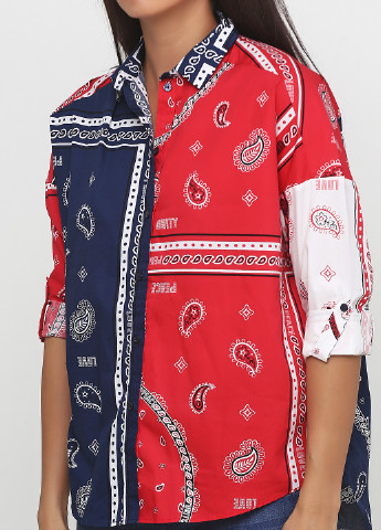 Цветная кэжуал рубашка с орнаментом H&M