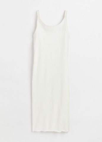 Молочное кэжуал платье платье-майка H&M однотонное