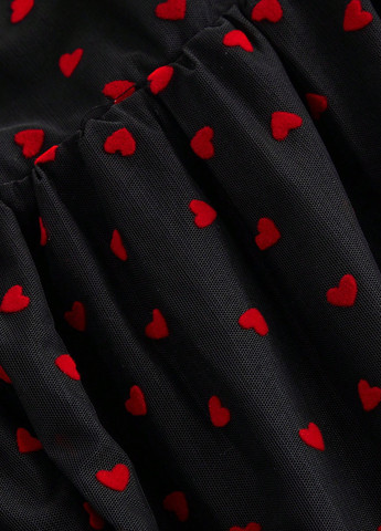 Черное вечернее, кэжуал платье клеш, с открытой спиной SHEIN сердечки