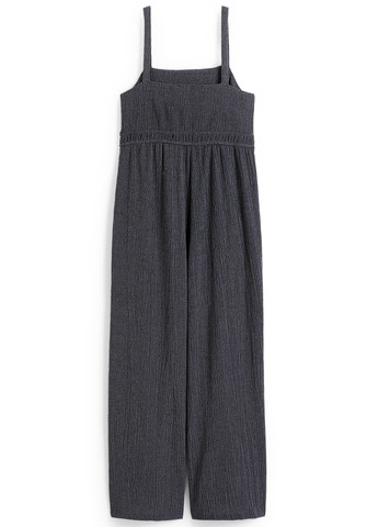 Комбинезон C&A комбинезон-брюки однотонный тёмно-серый кэжуал полиэстер