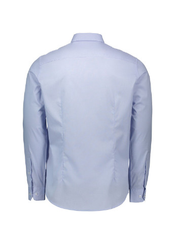 Голубой кэжуал рубашка однотонная Piazza Italia с длинным рукавом