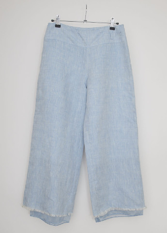 Голубые кэжуал демисезонные с высокой талией брюки Pierre Cardin