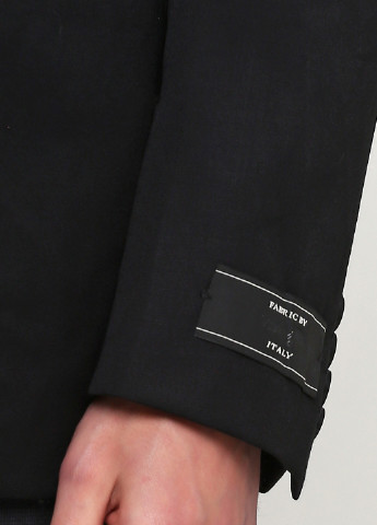 Піджак H&M однотонний чорний кежуал вовна