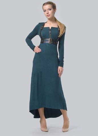 Зеленое кэжуал платье клеш Lada Lucci однотонное