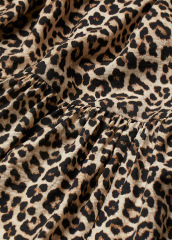 Комбинированное кэжуал платье H&M леопардовый