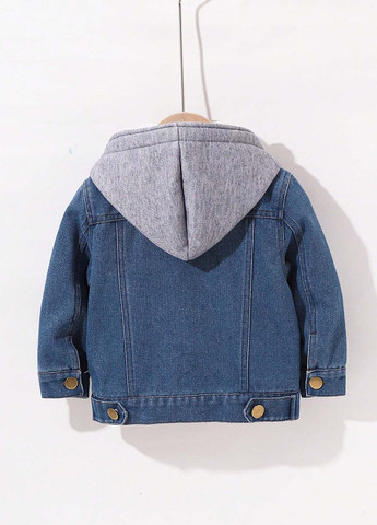 Темно-блакитна демісезонна куртка SHEIN