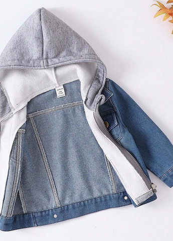 Темно-блакитна демісезонна куртка SHEIN