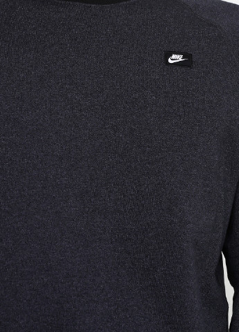 Свитшот Nike - Прямой крой однотонный темно-серый спортивный хлопок, трикотаж - (213703092)