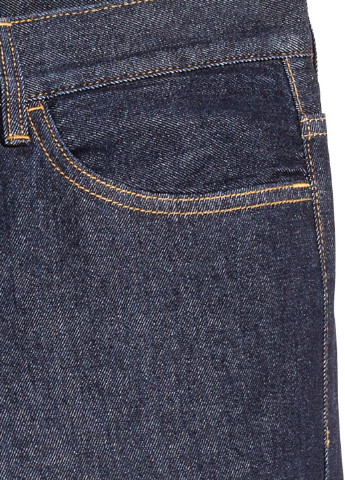 Темно-синие демисезонные с высокой талией джинсы H&M