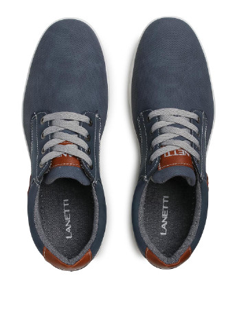 Серо-синие спортивные туфли Lanetti на шнурках