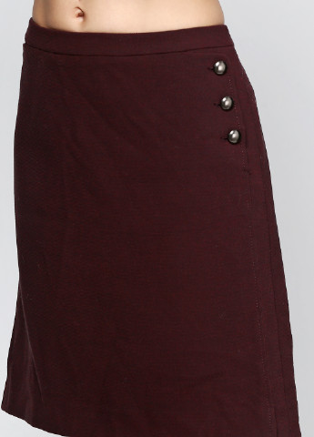 Темно-бордовая кэжуал однотонная юбка Comma