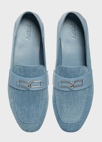 PRPY Туфлі лофери темно-блакитний з натуральна шкіра, текстиль, китай — літо (334684269)