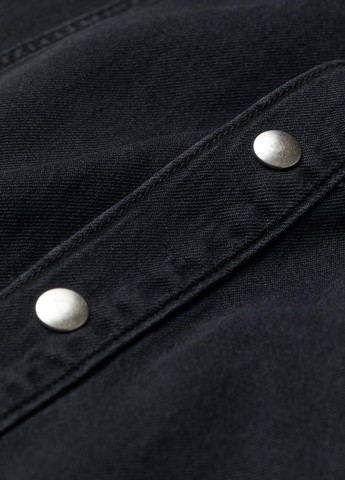 Темно-серая джинсовая, кэжуал однотонная юбка H&M
