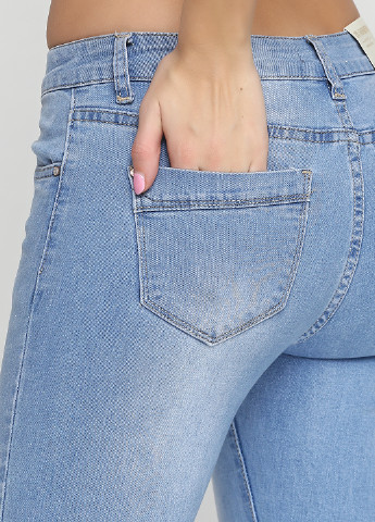 Голубые демисезонные зауженные джинсы Ds Fashion
