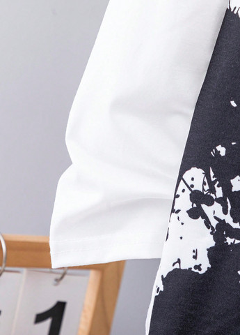 Разноцветный демисезонный кэжуал лонгслив SHEIN с рисунком