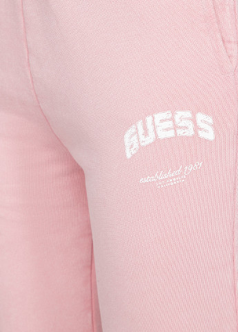 Светло-розовые спортивные демисезонные джоггеры брюки Guess