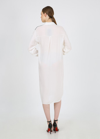 Белое кэжуал платье рубашка Casalini в полоску