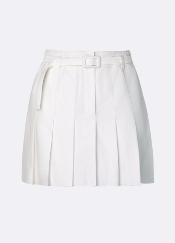 Молочная кэжуал однотонная юбка Gepur плиссе