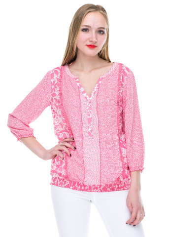 Розовая летняя блуза Comma
