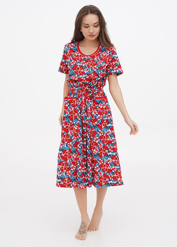 Комбінована кежуал сукня сукня-футболка Трикомир з квітковим принтом