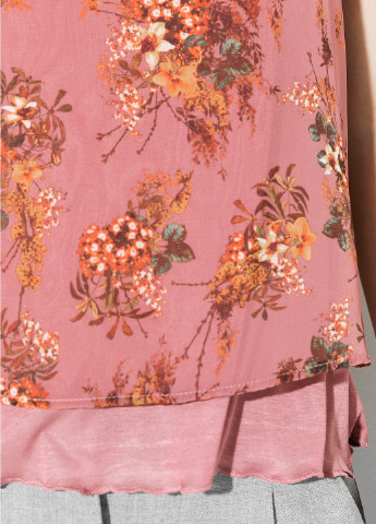 Розово-лиловая летняя блуза Mango