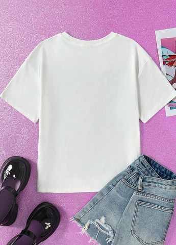 Белая летняя футболка SHEIN