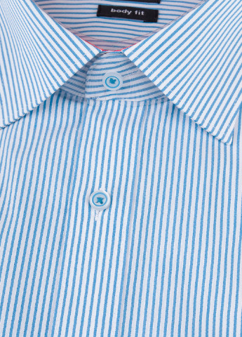 Голубой кэжуал рубашка Olymp с коротким рукавом