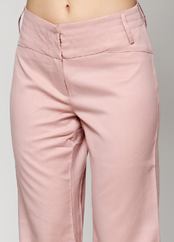 Розовые кэжуал демисезонные прямые брюки Axel