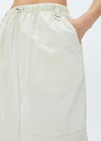 Молочная кэжуал однотонная юбка KOTON