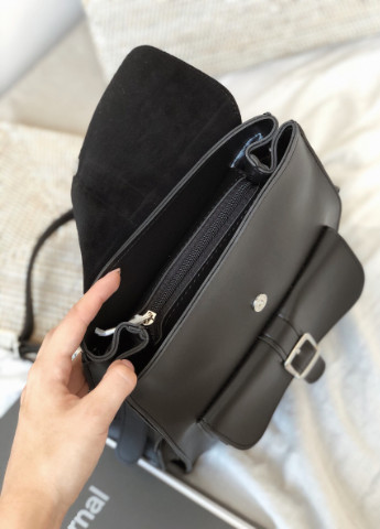 Рюкзак ROMASHKA с карманами и пряжками на кнопке магнит Черный 683 Ромашка (224152106)