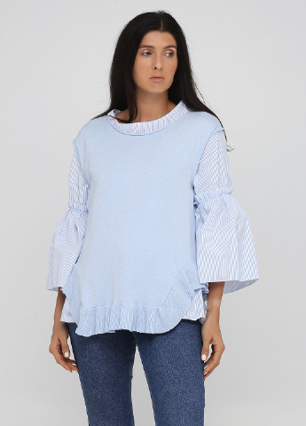 Блакитний демісезонний комплект (блуза, жилет) Ilma