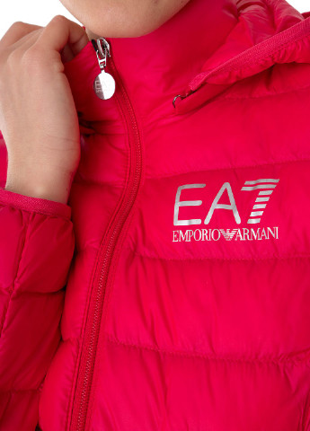 Малиновая зимняя куртка ARMANI EA7