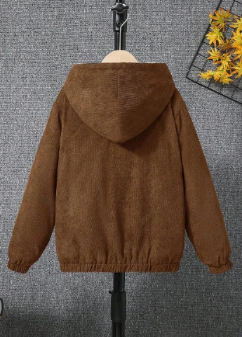 Коричневая демисезонная куртка SHEIN