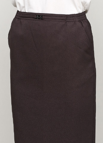 Серо-коричневая кэжуал однотонная юбка BRANDTEX CLASSIC карандаш