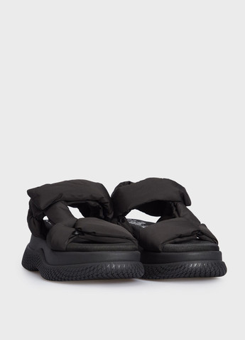 Черные босоножки Bronx на липучке с логотипом