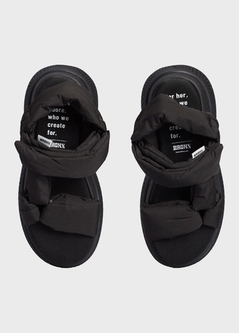 Черные босоножки Bronx на липучке с логотипом