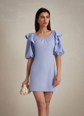 Світло-лілова кежуал сукня футляр SHEIN однотонна